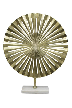 قطعة ديكور من الألومنيوم بتصميم ساعة شمسية
